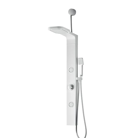 Anzzi Inland 44" Shower Panel System with Heavy Rain Shower in White SP-AZ062